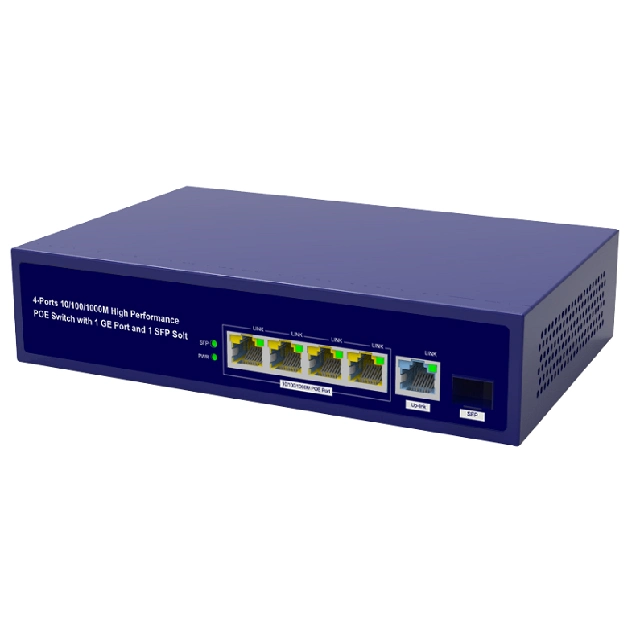 Promotional Top Quality 6 Ports Gigabit Poe Switch Work with CCTV