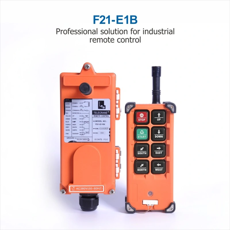 Universal Wholesales Telecrane F21-E1B Industrielle Krane Wireless Radio RF-Steuerung 1transmitter 1 Empfänger für LKW-Hebezeug