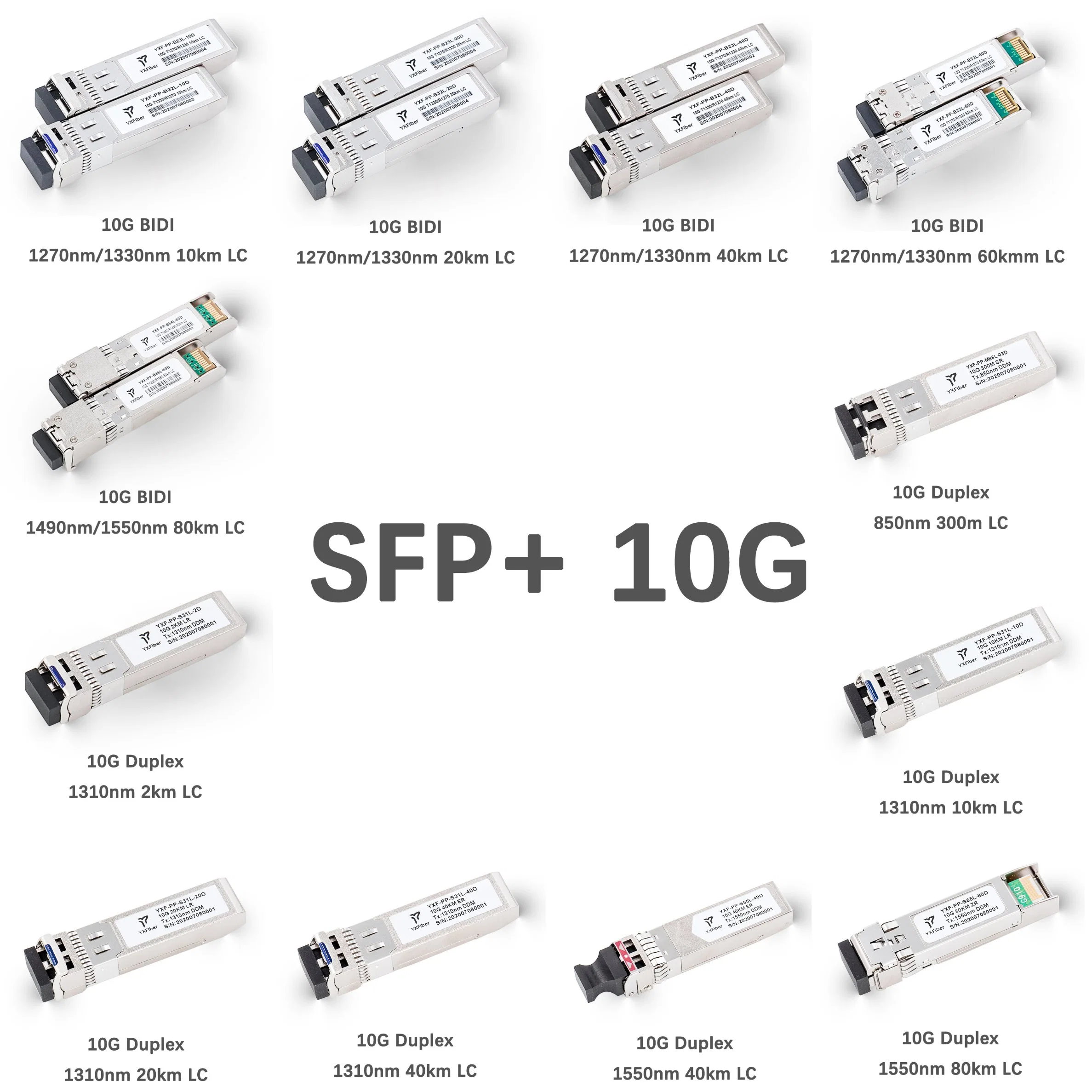 Compatible 10gbase-Lr SFP+ 10km 1310nm Single Mode LC Ddm Dom Transceiver Module