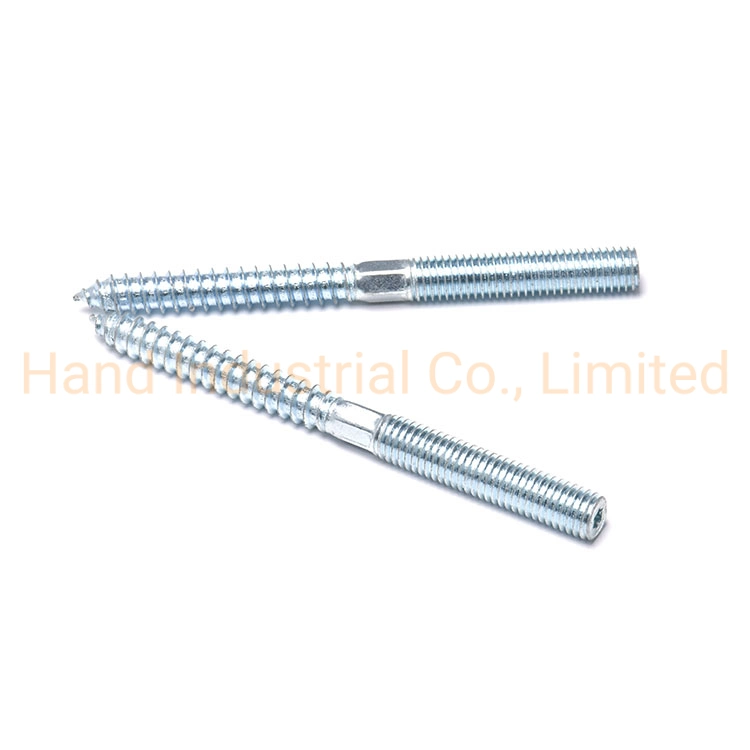 Carbon Steel Moderate Price Torx Drive Machine and Wood Threaded Hanger Bolt Double 2.Good Service Zinc Coated Steel M6 M8 M10 Torx Machine and Wood Thread Hang