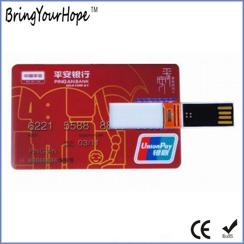 Disco Flash USB com cartão de crédito fino
