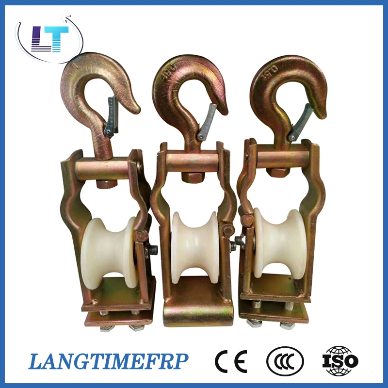 Hoisting Pulley Block Cable Pulling Roller Nylon Aluminum Wheel Cable Roller