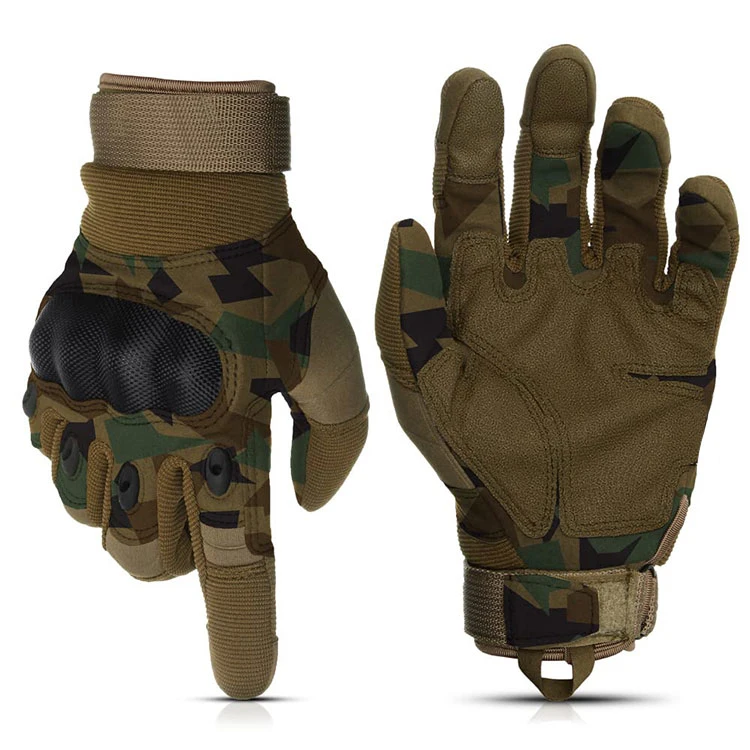 Outdoor Climbing Riding Motorcycle Touchscreen Combat Tactical Cut Gloves Camouflage