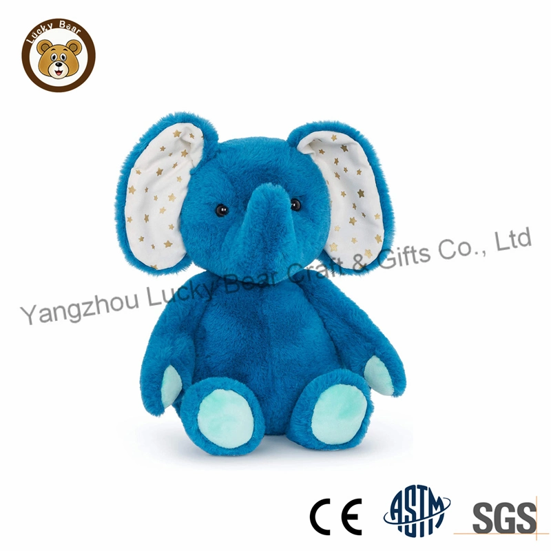 Precioso Elefante Azul suave Mayorista de muñeco de peluche personalizados Regalos de Navidad para niños