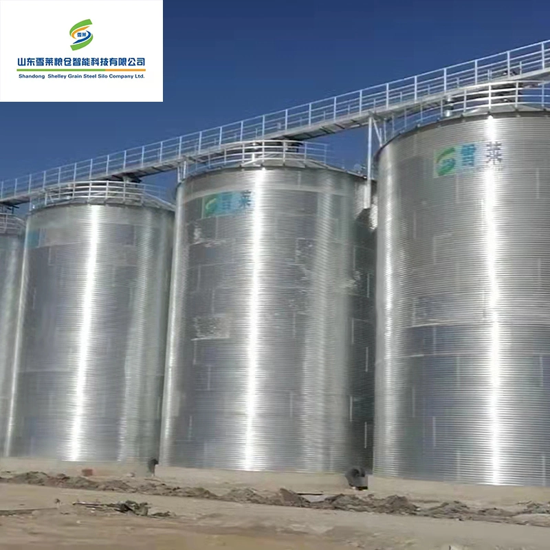 Bolted Assembly Galvanized Steel Flat Bottom Grain Wheat Maize Soya Storage Silos