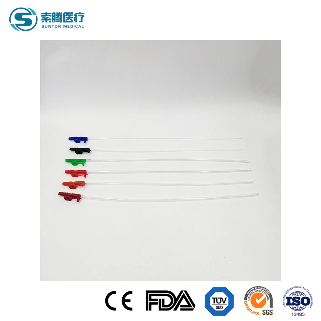 Suoton de succión de PVC de grado médico flema catéter China Larga vida útil de aspiración cerrada la flema de fábrica del catéter de succión desechables personalizada OEM flema catéter