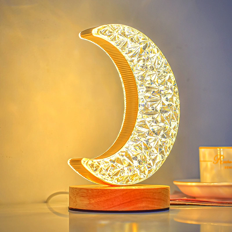 Factory Direct LED USB Rechargeable Moon Stars Night Light for Room