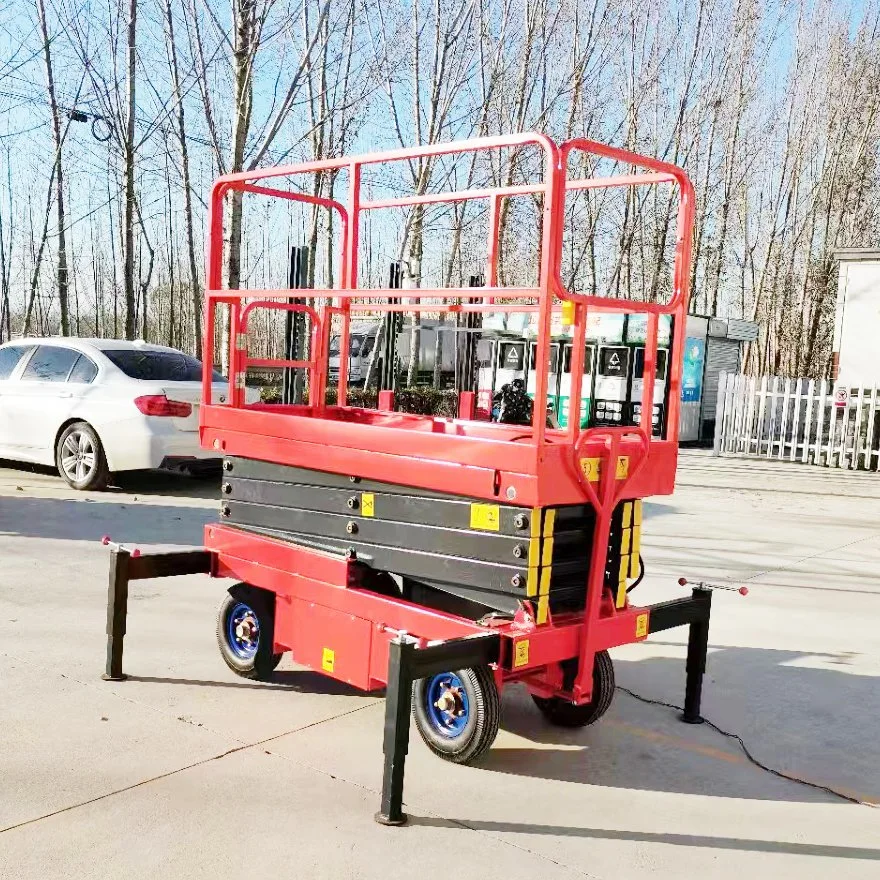 300kg 500kg 1000kg Load Capacity Semi Automatic Mobile Scissor Lift Table for Hotel