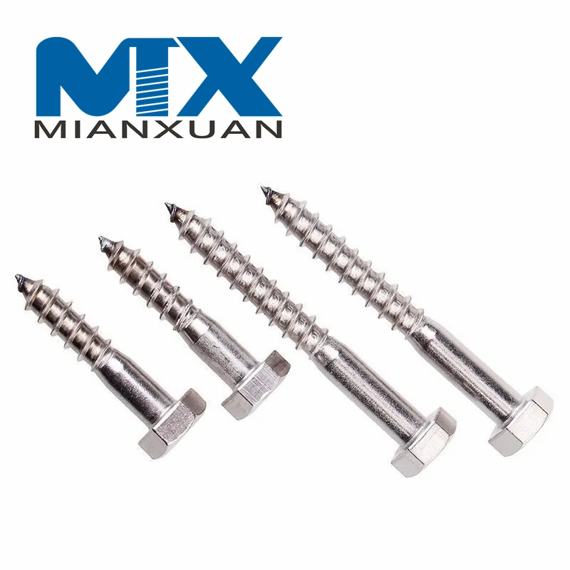 Stainless Steel Hex Head Lag Screw Wood Screws with High-End Quality