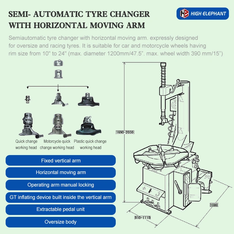 28" Turntable Auto Tire Changer Machine Garage Equipment