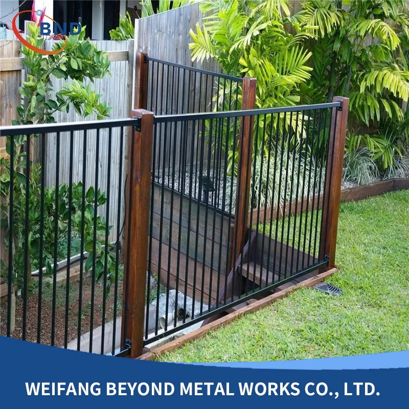 Powder Coated Aluminum Flat Top Pool Fence Panels with Low Price Security Fence