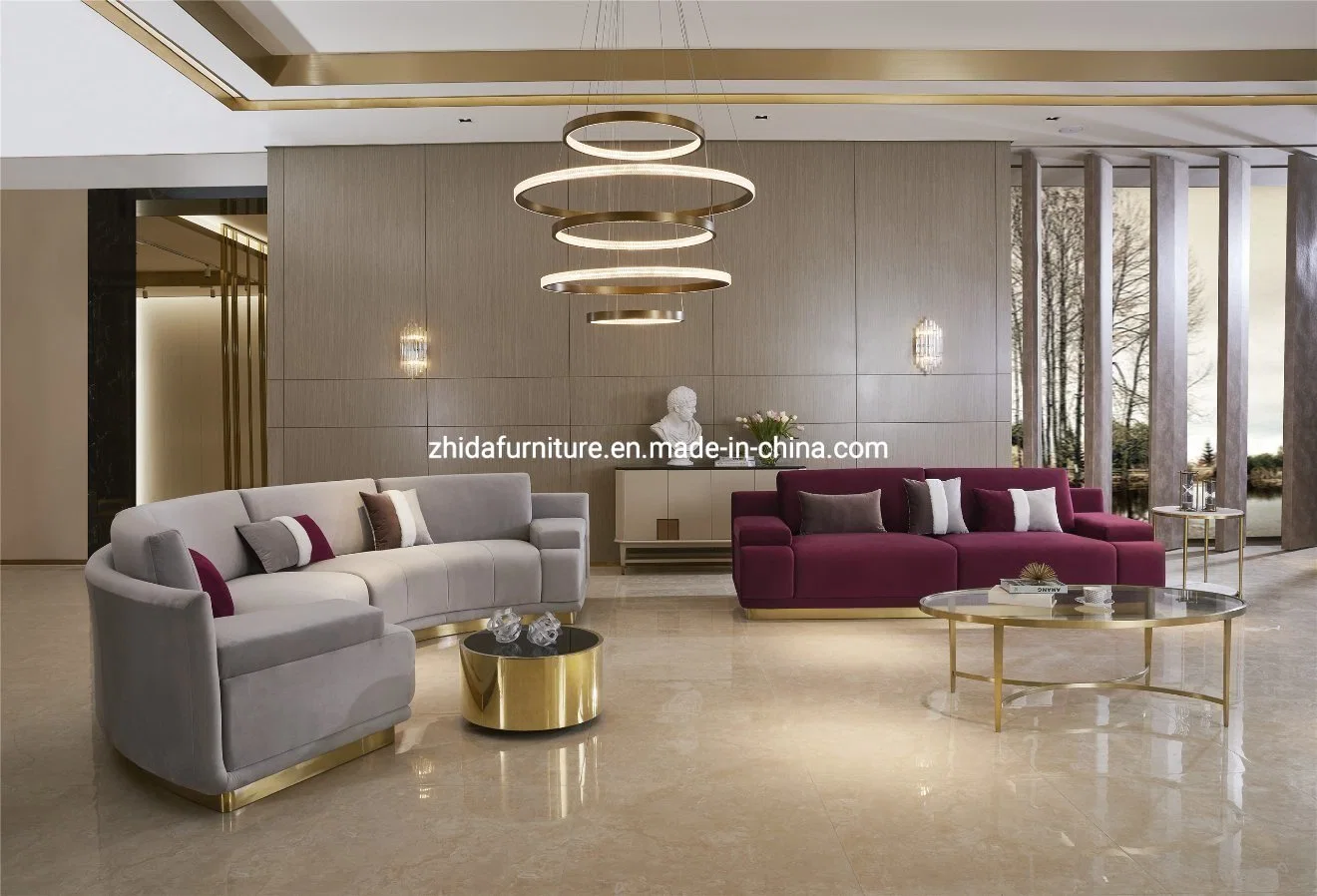 Modernes Wohnzimmer Möbel Samt Sofa