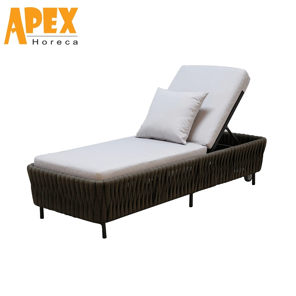 Mobilier de maison extérieur Jardin Patio Bistro Piscine Plage Rotin Chaise longue fonctionnelle