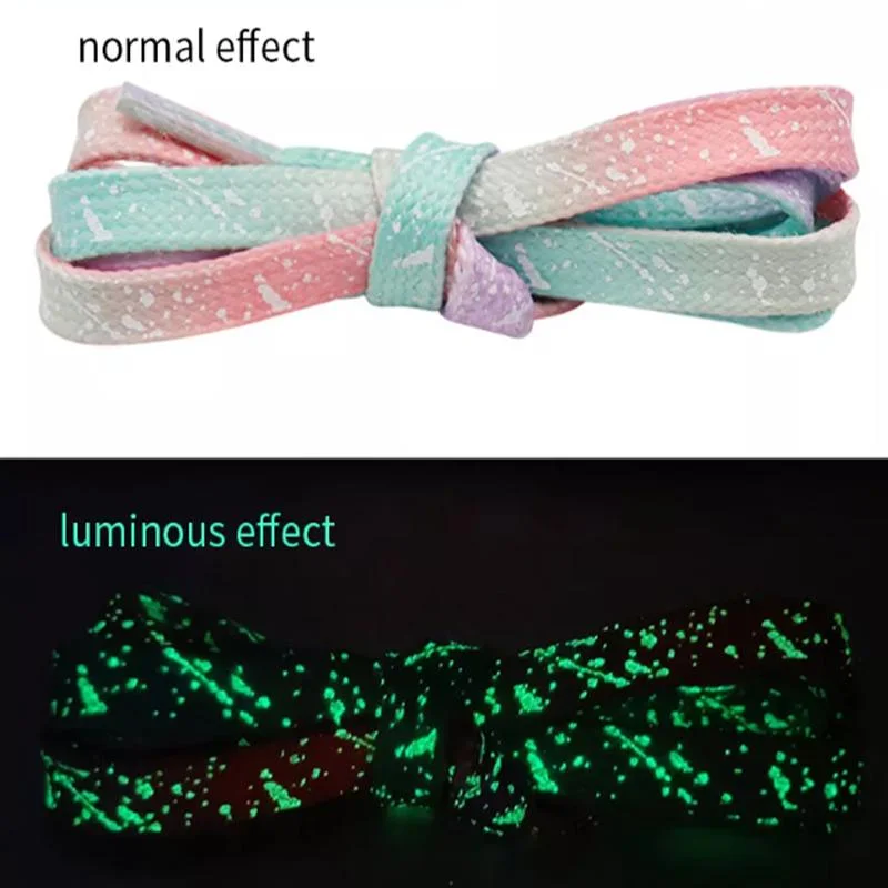 Colorful Shoe Accessories Luminous Sneakers Custom Shoelaces Shoe Laces