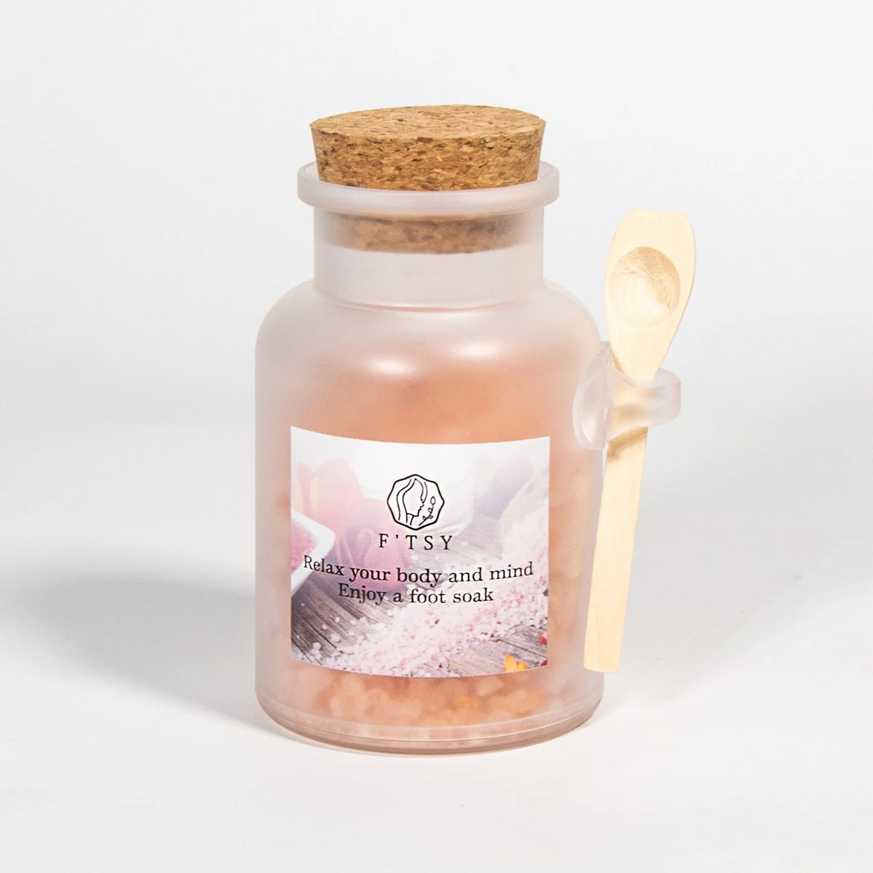 Sana de sal natural personalizada con pétalos de epsom Salar Vegano Baño relajante SAL fot pie Cuidado de la piel