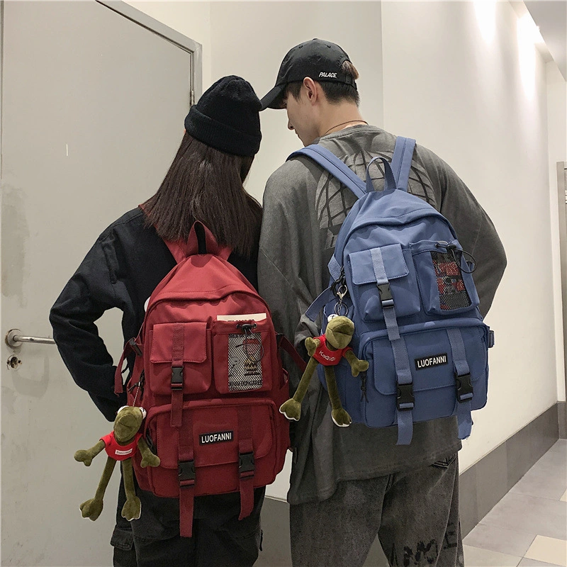 Cool Women Boy Mochila de nylon de viaje malla femenina estudiante de la universidad Bolsa de escuela