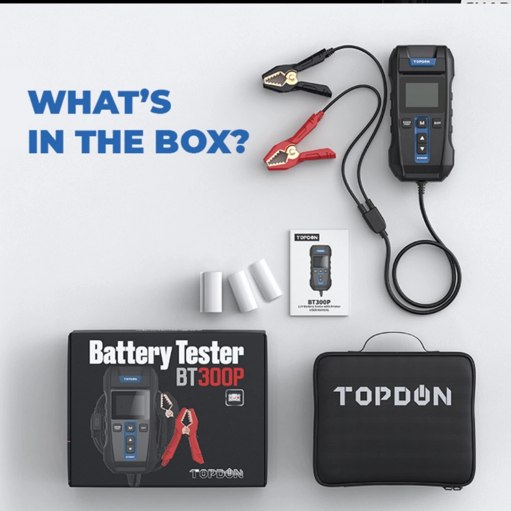 Topdon America Europe Japan Stock Bt300p Bt-568 Lithium Battery Pack Voltage Tester Display Screen Hearing Aid Brushes and Battery Cell Voltage Testers