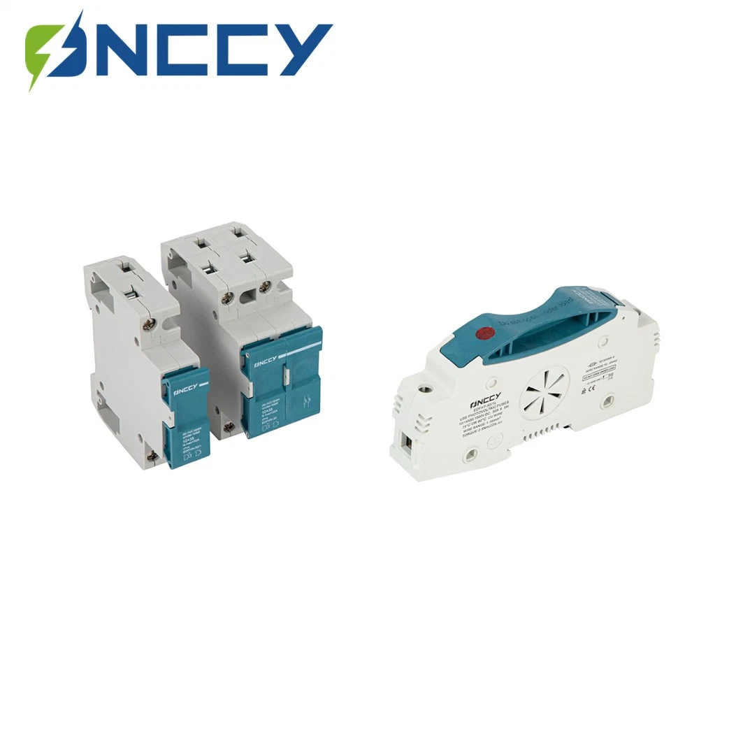 DC 10X38mm 1p 50A10ka with Light 1500V Fuse Holder for PV DC Combiner Boxs Inverters and Solar Applications