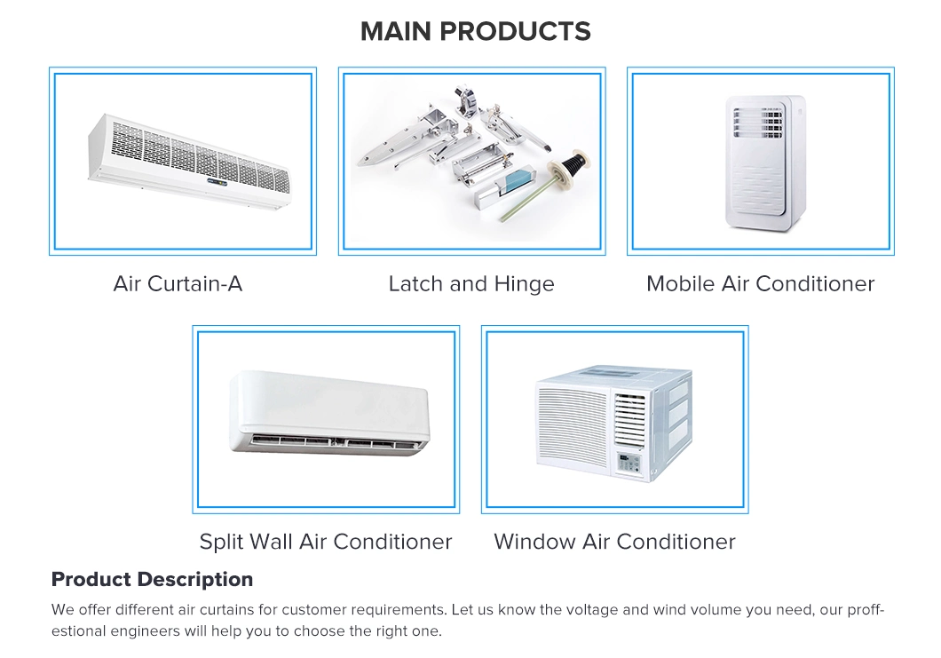 Super Strong Low Noise Rapid Indoor Working Steel Industrial Cross Flow Air Curtain (HERCULES)