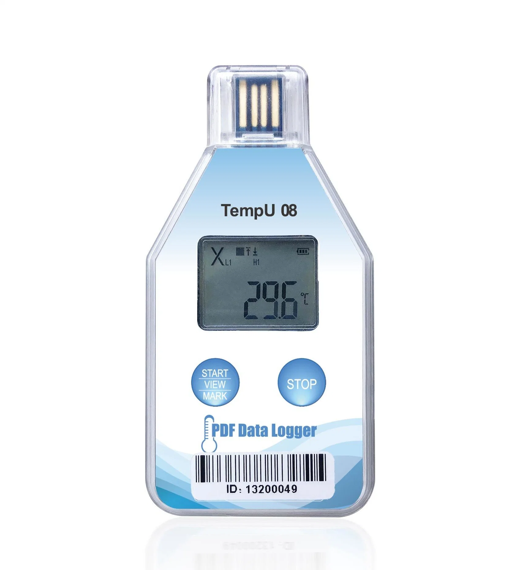 Disposable 90days USB Praperless Pdf Temperature Recorder