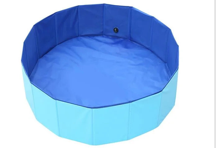 Customized Add Logo Collapsible Pet Dog Bath Pool/ Kiddie Pool Hard Plastic Foldable Bathing Tub PVC Outdoor Pools for Dogs Cat Kids