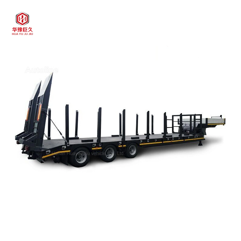 60 Ton Lowboy Deck Semi Truck Trailer para la venta