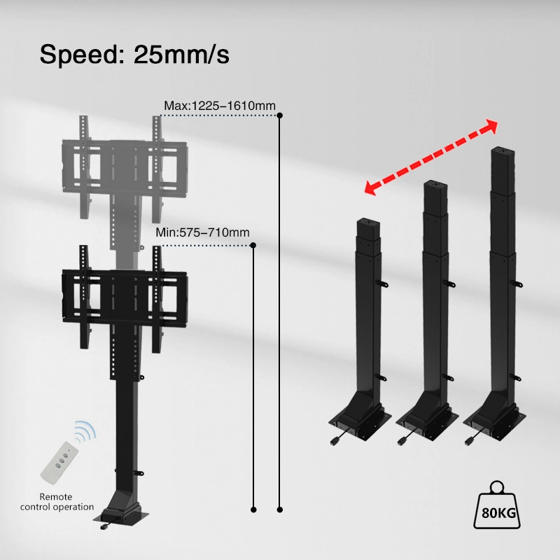 Nuevo diseño eléctrico compacto televisor soporte elevador motorizado con Control Remoto Soporte de TV para Salón