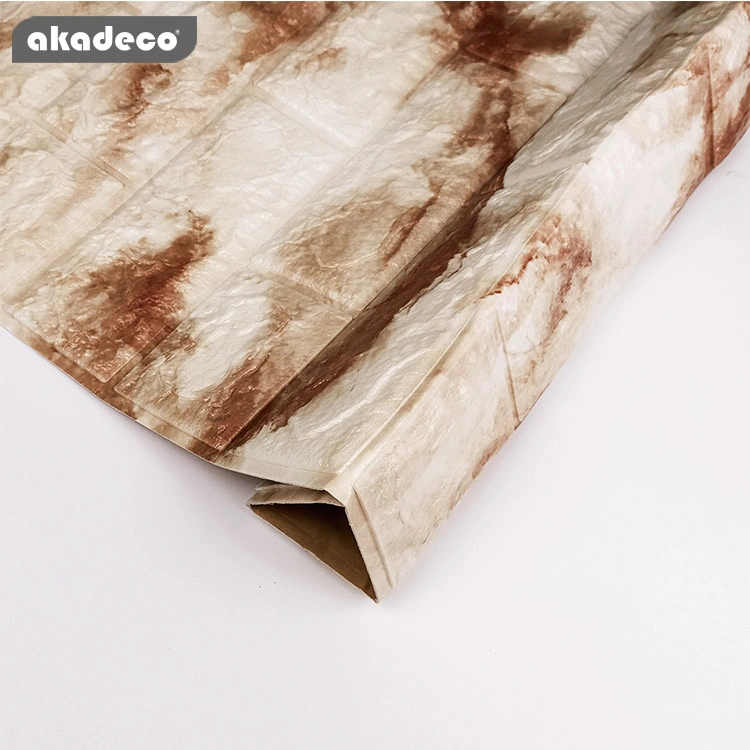 Akadeco Simulation Brick Pattern Gray Natural Industrial Wind Self-Adhesive Simple 70X77cm 8mm Wall Paper