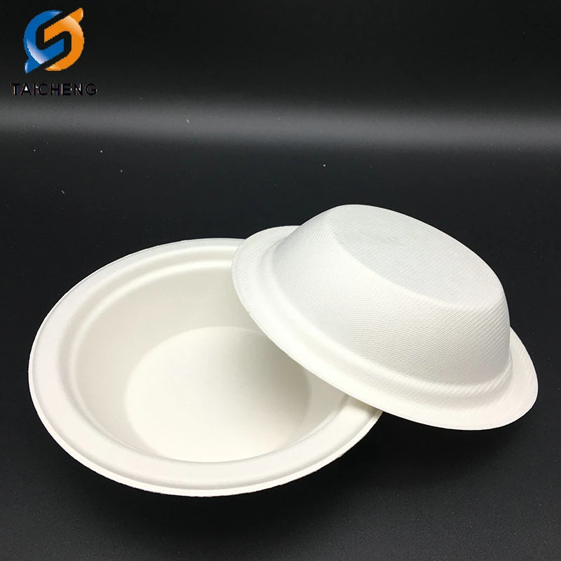 Disposable Square Biodegradable Sugarcane Bagasse Bowl with Lid