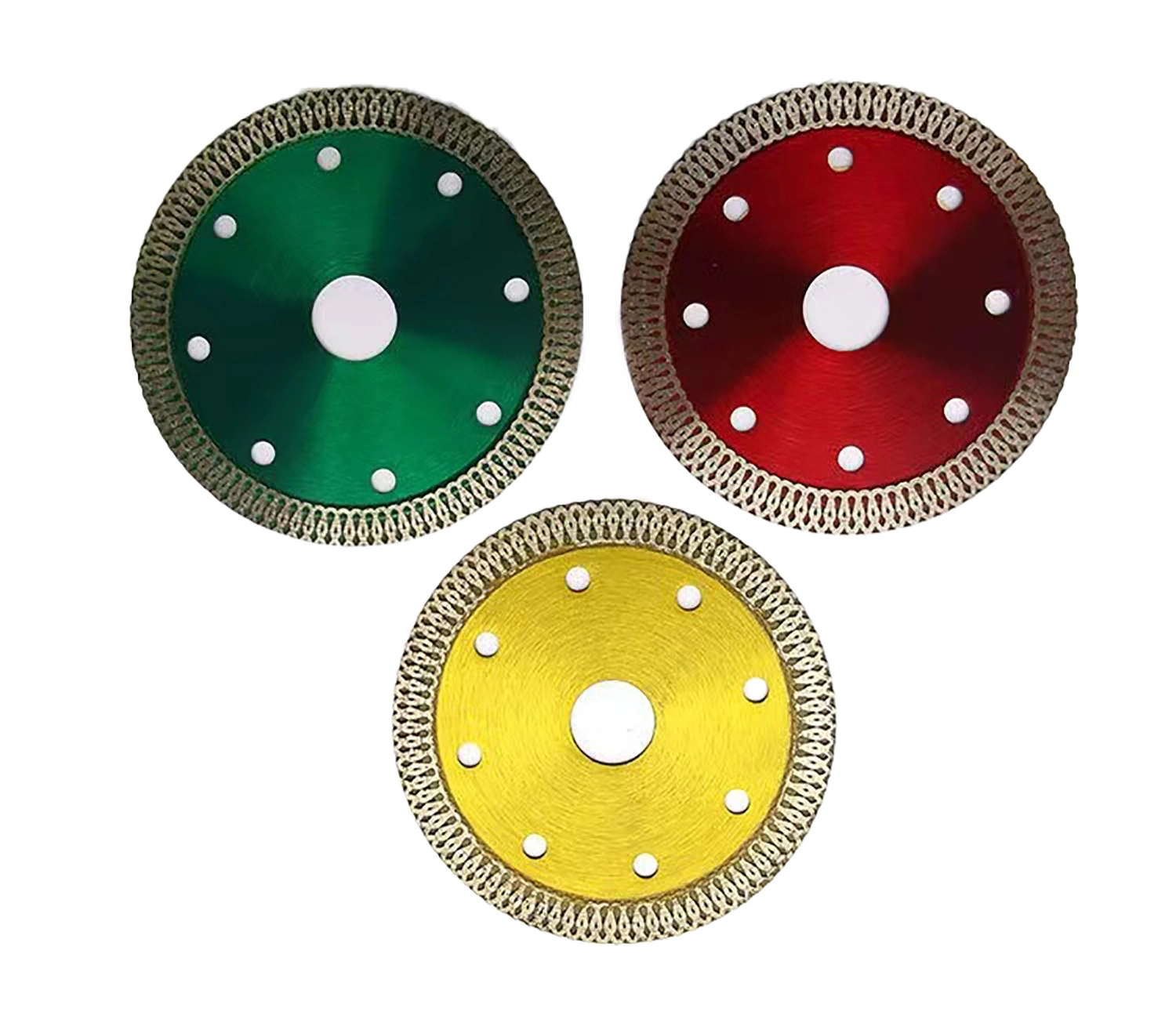 E-Well 110/115/125mm Hot Pressed Turbo X-Shaped Diamond Marble Saw Blade Diamond Cutting Disc for Tile Ceramics