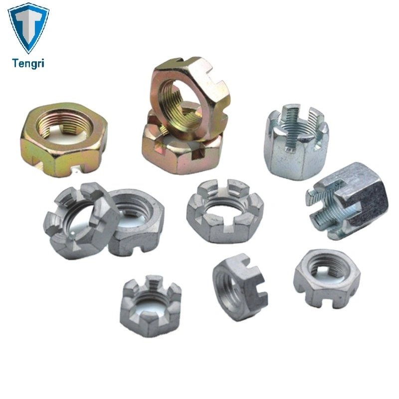 En acier inoxydable 304 316 l'écrou crénelé écrou de blocage DIN935 écrous hexagonaux Château fendu