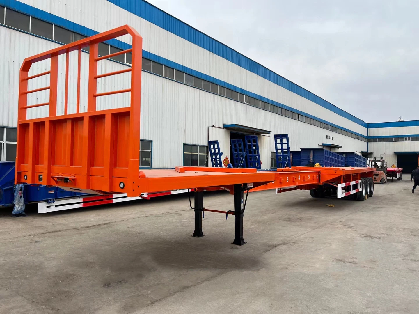 Extendable Flatbed Semi Trialer for Overlength Cargo Transportation