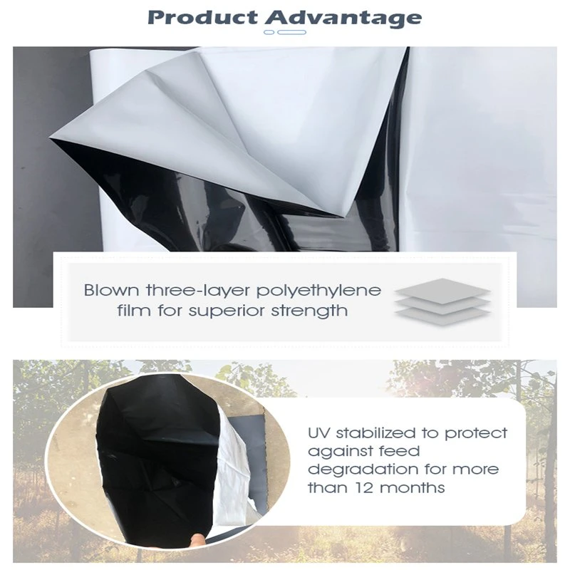 Plastic PE White&Black Film/Silo Tarp/Plastic Silo Cover Hydroponic Plastic Poly Film Black and White Panda Film