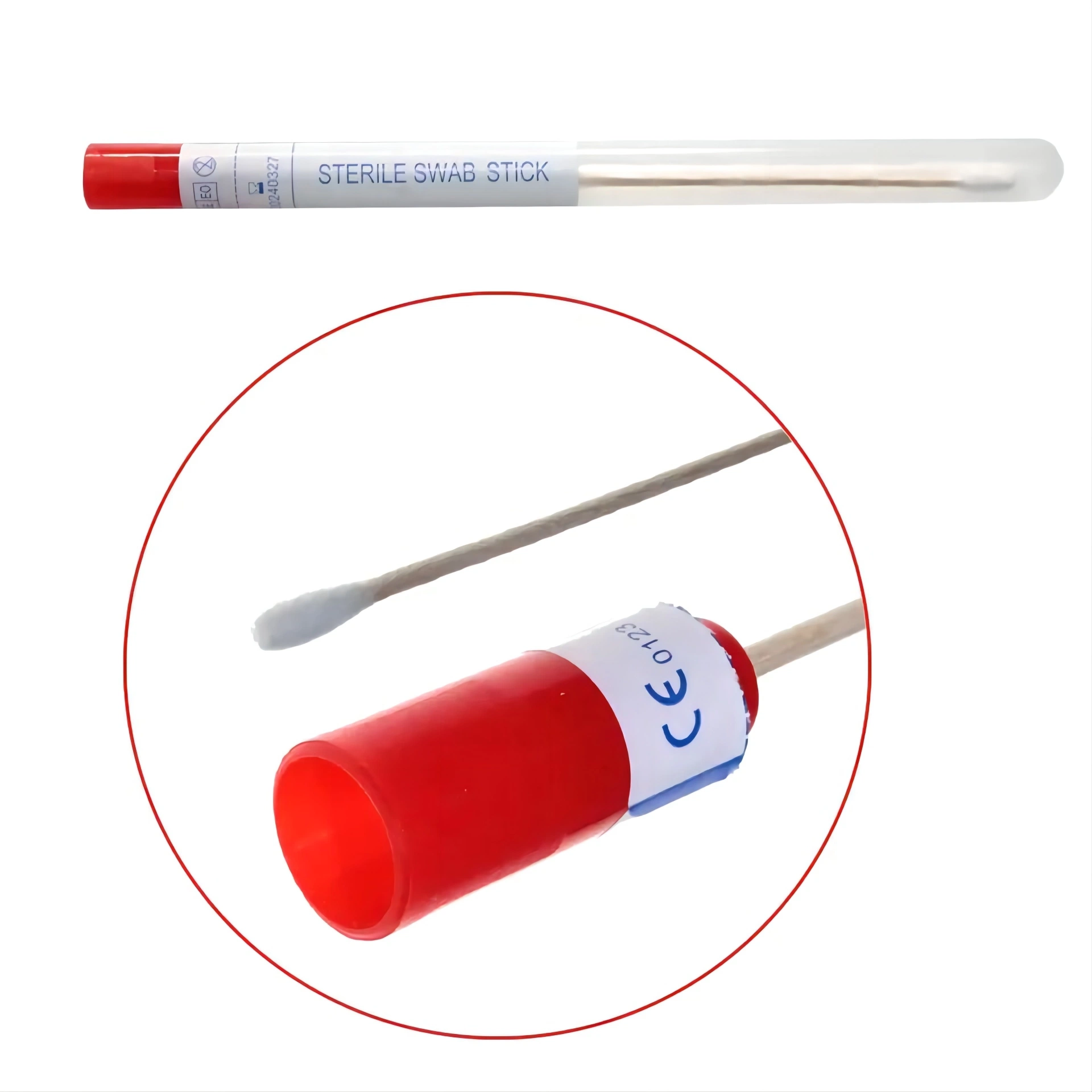 Transport Nylon Flocked Oropharyngeal Nasal Oral Sterile Medical Swab Stick