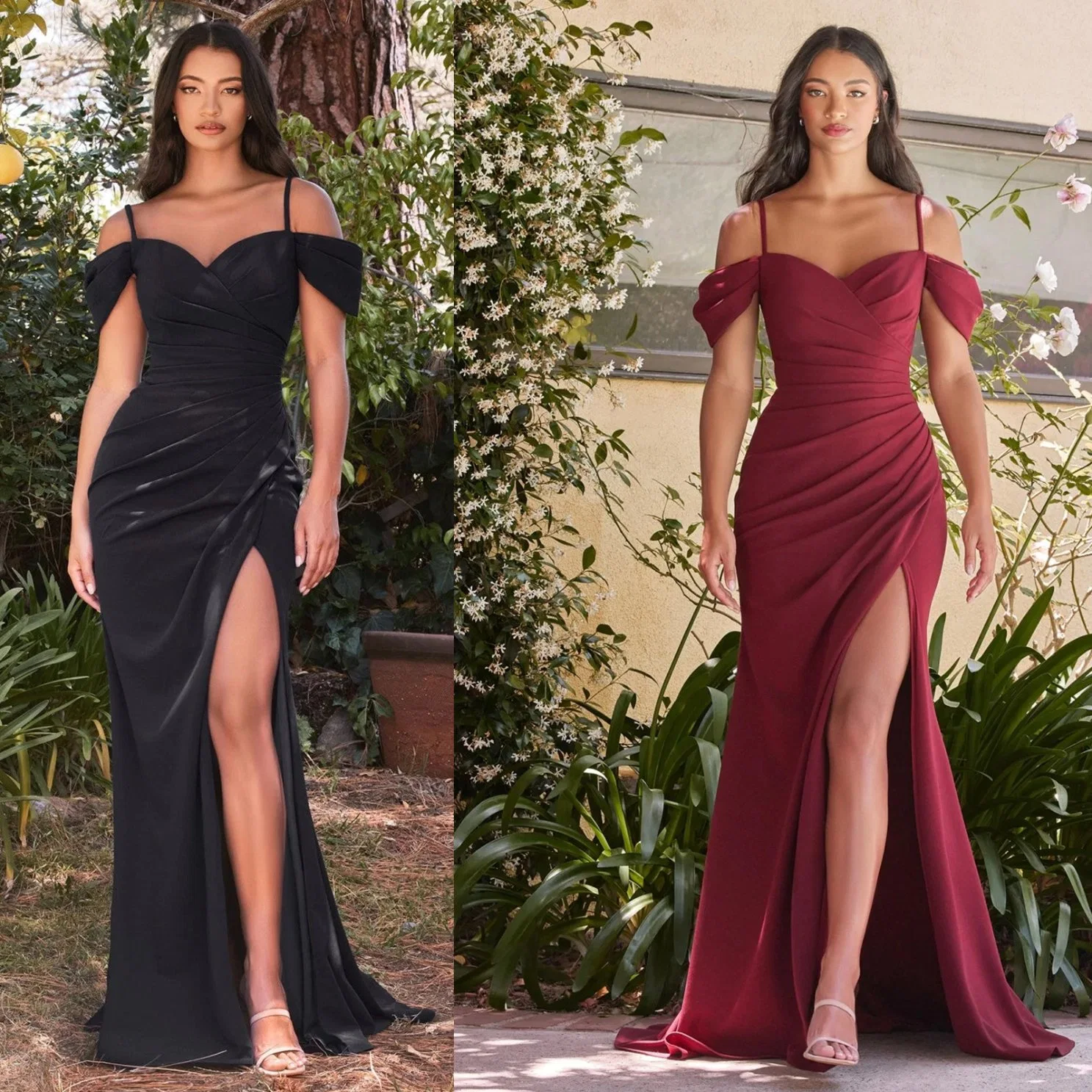 Supplier China OEM AAA Qualified New Hot off Shoulder Long Plus Size Evening Prom Dress