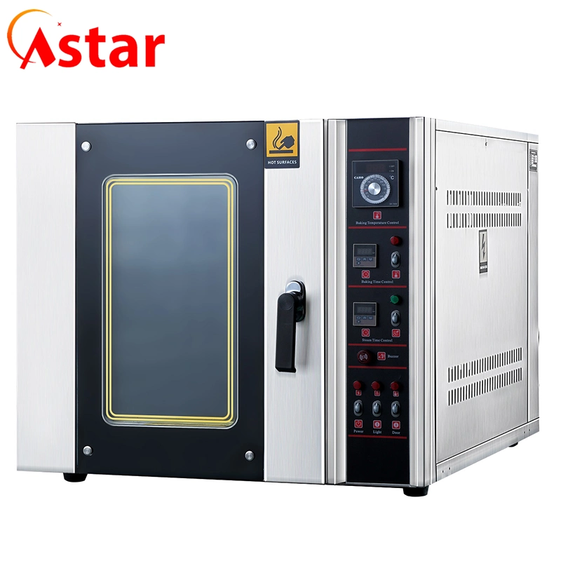 Wholesale/Supplier Kitchen Bakery Equipment 5 Trays Gas Pizza Bread Cake Hot Air Convection Oven with Steam