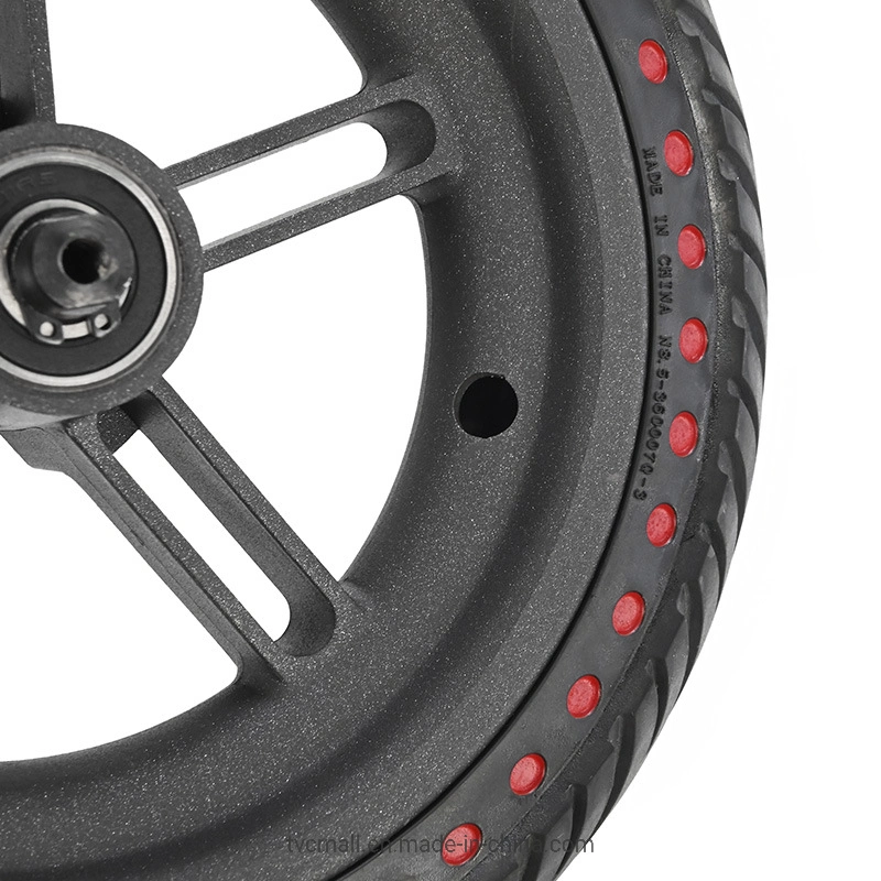 for Xiaomi 1s / Lite / M365 Electric Scooter 8.5-Inch Rear Wheel Hub Colored DOT Decor Anti-Slip E-Scooter Tire Replacement - Red