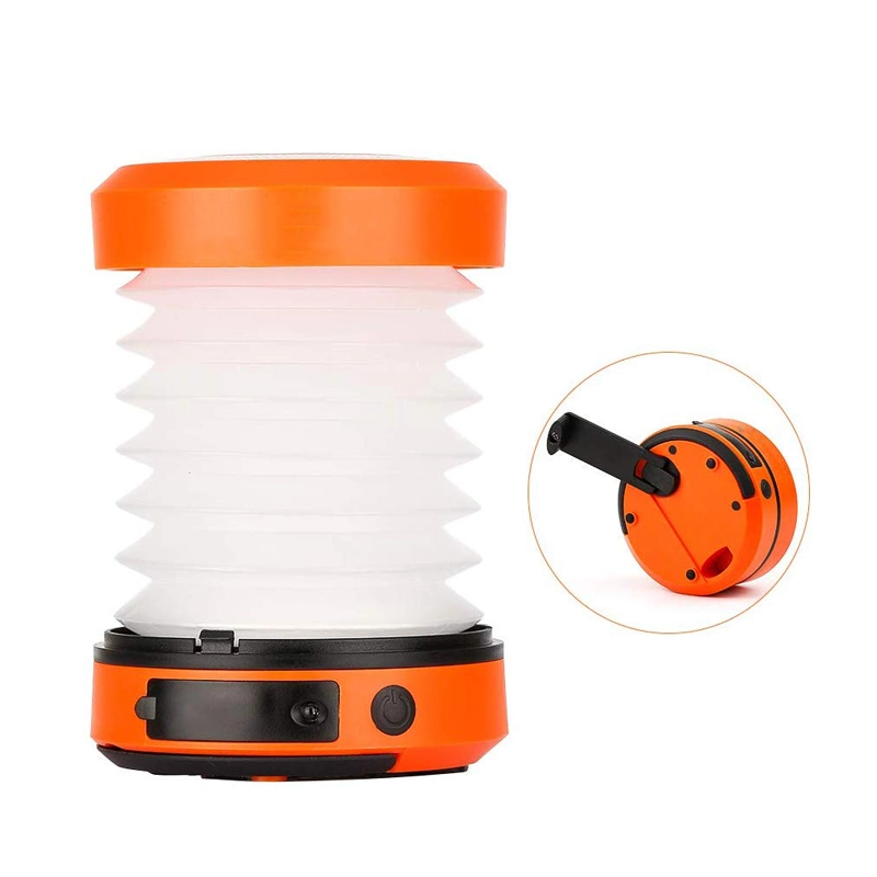 Poche télescopique LED RECHARGEABLE USB lanternes de camping de la manivelle Mini Lampe torche lumière