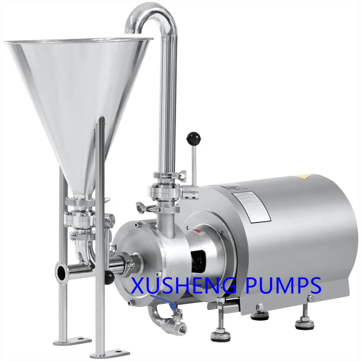 High Shear Three Stage Inline Homogeneous Emulsion Pump Mixing Machine with Hygienic Lobe Pump