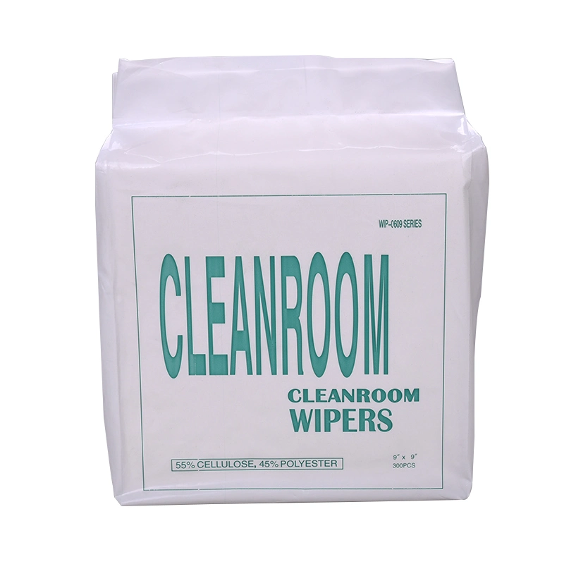 White Lint Free Disposable Industry Clean 100% Polyester Cleanroom Wiper