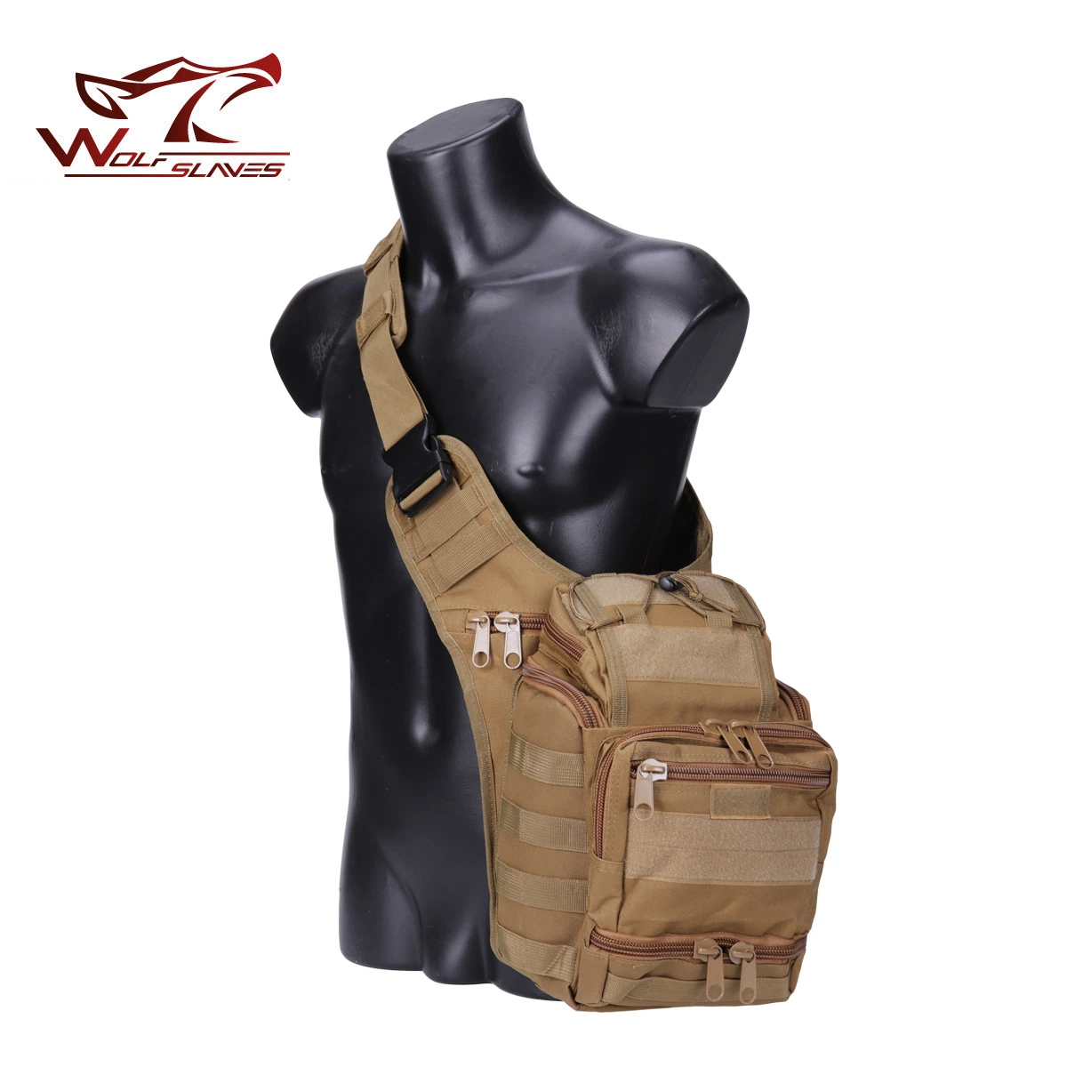 Tactical Gear Nylon Shoulder Bag Military Style Bag Haversack Black