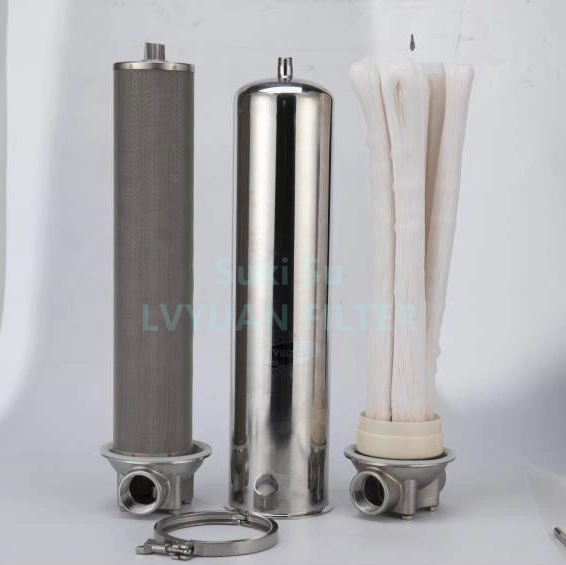 5 10 20'' Inch Slim Jumbo Ss 304 Stainless Filter Housing Size 10" for Home Car Outdoor Water Purification Purifier System