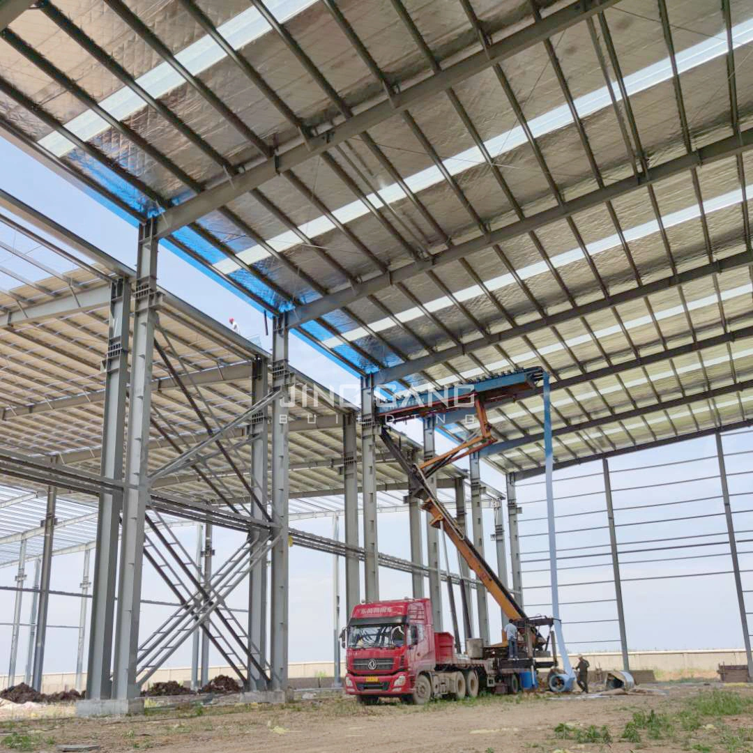 Edificio de Metal personalizado Prefab Gimnasio Estadio Taller Industrial almacén con Piezas de la sección H.