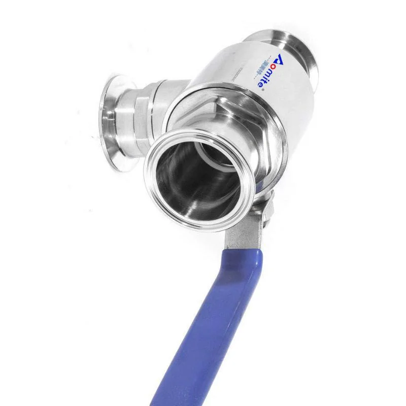 Sanitary Fittings Beer Brewing Equipment Valve 3-Way Sanitary SS304 Manual Ball Valve