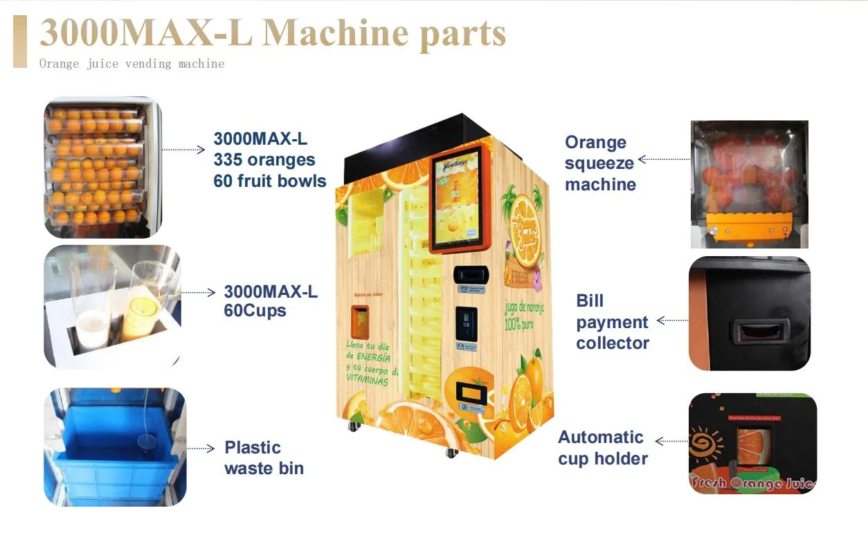 Orange Juice Vending Machine with Cooling System Making Money at Home Online