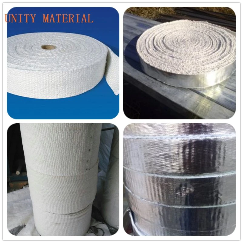 1260 Celsius Grade Ceramic Fiber Adhesive Tape with Glass Fiber and Stainless Steel Wire Reinforced