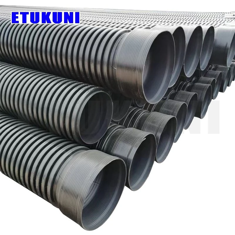 HDPE Double Wall Corrugated Sewage Spiral Drain Pipefor Drainage