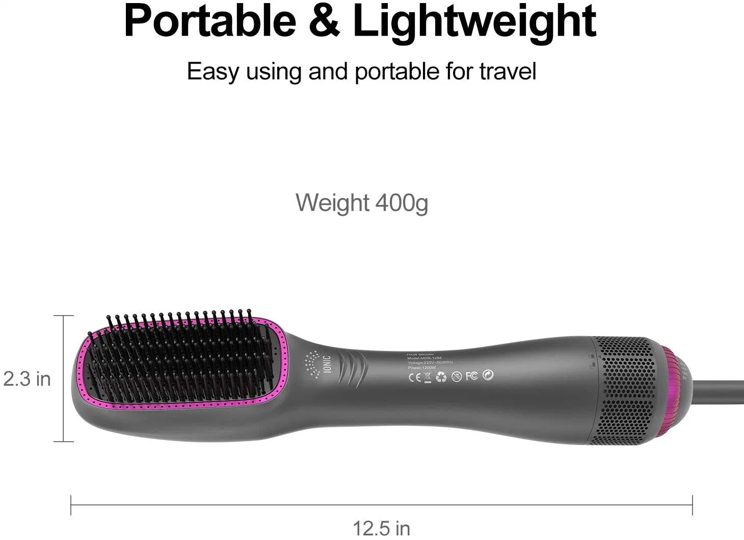 Hair Dryer Brush One Step Hair Dryer and Styler Volumizer with Negative Ion for Reducing Frizz and Static