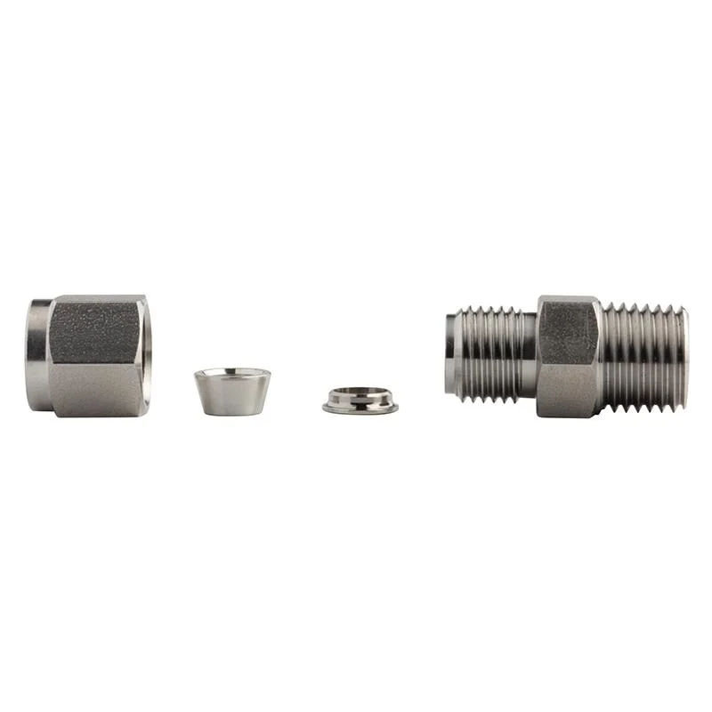 Stainless Steel Compression 1/4'' Tube Fittings with Double Ferrule