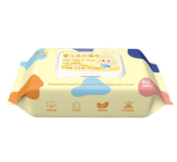 Cleaning Wet Wipes Eco-Friendly Soft Biodegradable Baby 60CT for Newborn Born Baby Baby Wipes Skin Care Non-Woven